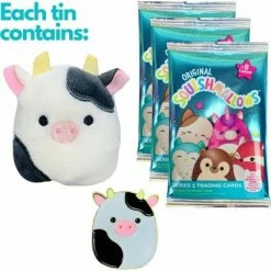 Squishmallows Cow Trading Card Tin