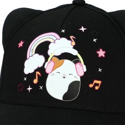 Squishmallows Cam The Cat Rainbow Dance Black Snapback Hat 3 Squishmallows Cam The Cat Rainbow Dance Black Snapback Hat