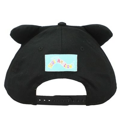 Squishmallows Cam The Cat Rainbow Dance Black Snapback Hat 6 Squishmallows Cam The Cat Rainbow Dance Black Snapback Hat - Image 4