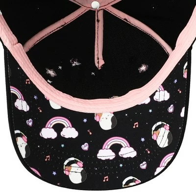 Squishmallows Cam The Cat Rainbow Dance Black Snapback Hat 7 Squishmallows Cam The Cat Rainbow Dance Black Snapback Hat - Image 5