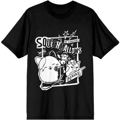 Squishmallows Rock Out Adult Black T-shirt -Squishmallows popular shop unnamed file 432